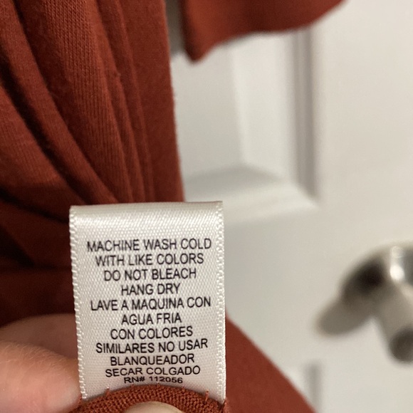 Zenana outfitters women’s rust colored midi swing dress with ruffles - Picture 9 of 9